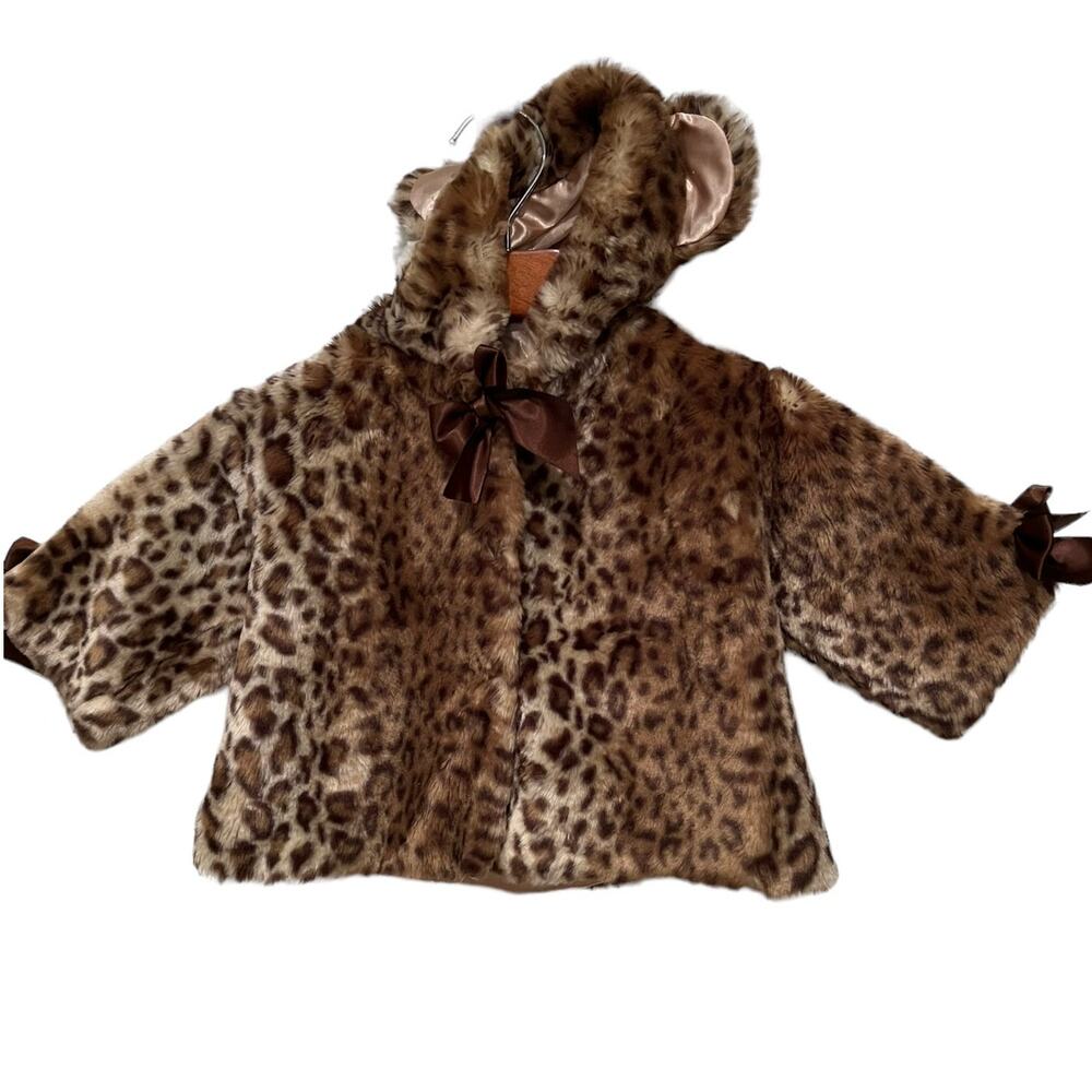 Bearington Baby Cozy Leopard Fur Coat 6-12 months